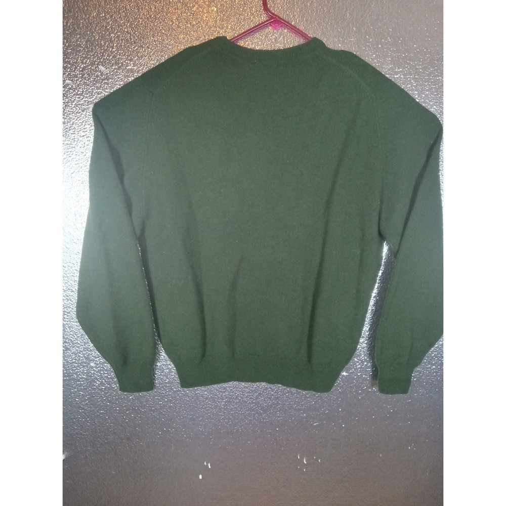 Johnstons Of Elgin Mens 100% Cashmere Raglan Sleeve Crewneck Sweater Green 2XL - Picture 7 of 8